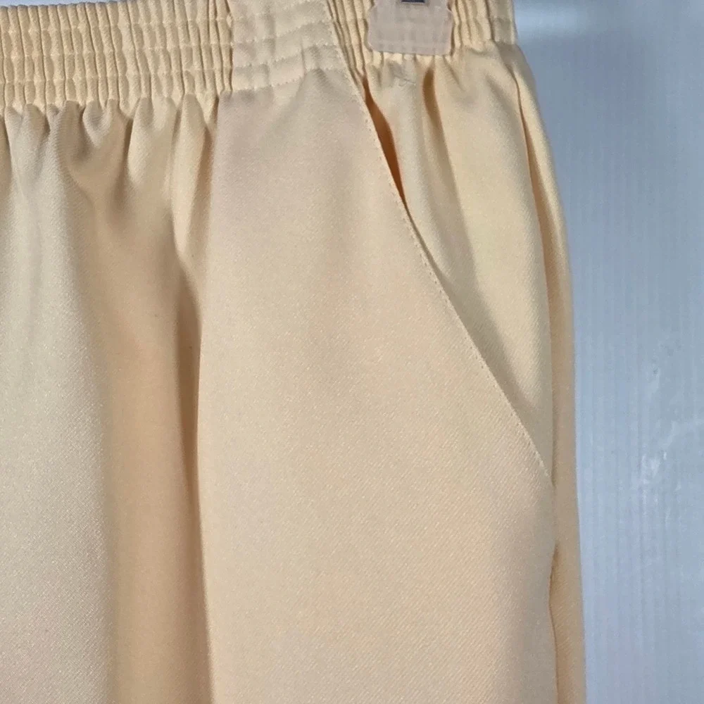 Donnkenny Vintage Woman Beige Elastic Waist Pull On Trousers Pant 18WP  Petite